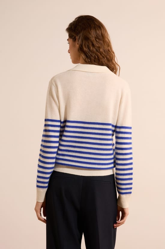 Pull col polo 100% cachemire;${refinementColor}