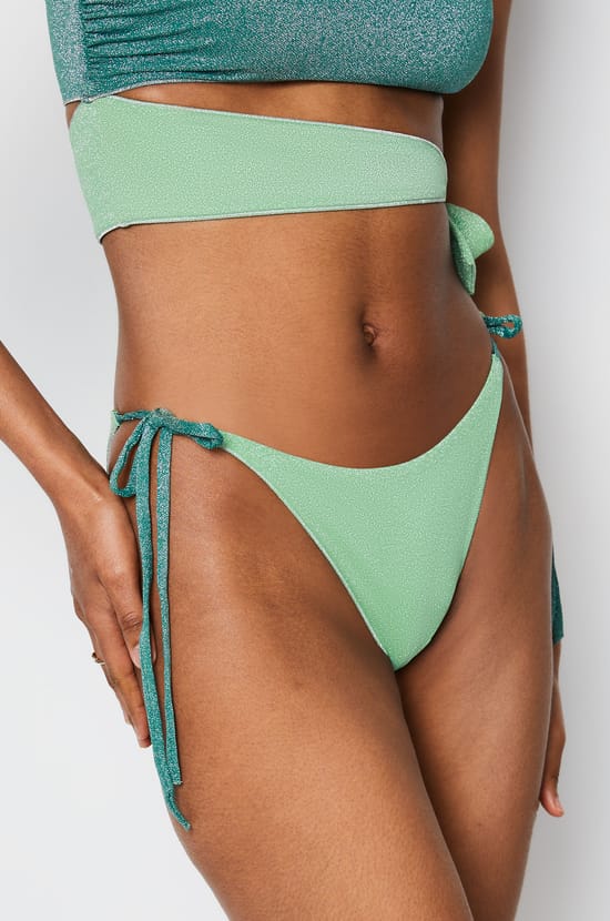 Culotte bikini à nouer bas de maillot pailleté;${refinementColor}