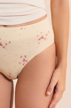T-shirt court manches longues avec dentelle en coton;${refinementColor}