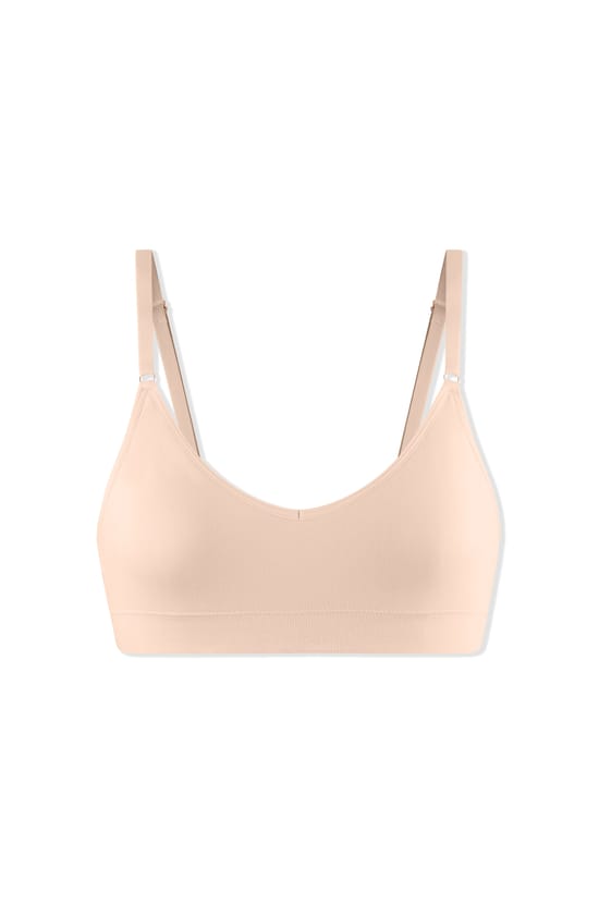 Optimal comfort cotton bralette;${refinementColor}