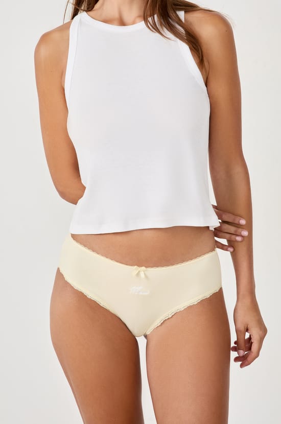 Shorty en coton brodé;${refinementColor}