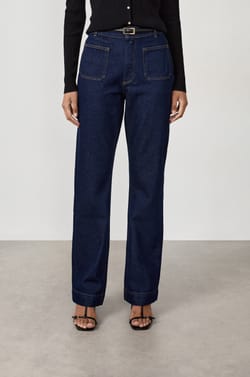 Pantalones vaqueros rectos de algod&oacute;n;${refinementColor}