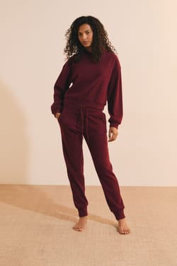 Pyjamasweater van ribfluweel;${refinementColor}