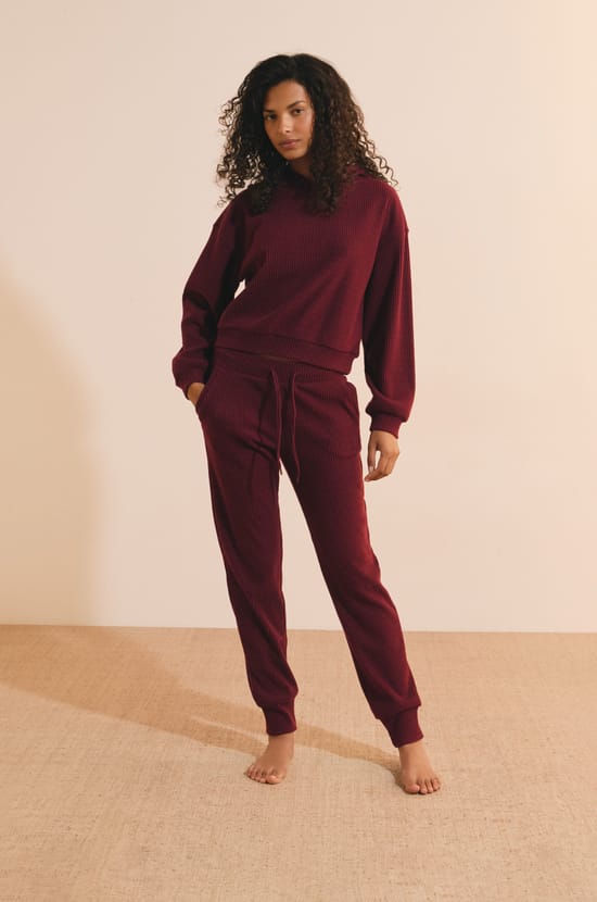 Pyjamasweater van ribfluweel;${refinementColor}