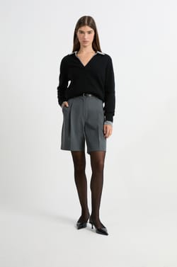 Pull col polo en cachemire;${refinementColor}