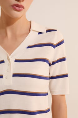Pull manches courtes col polo;${refinementColor}
