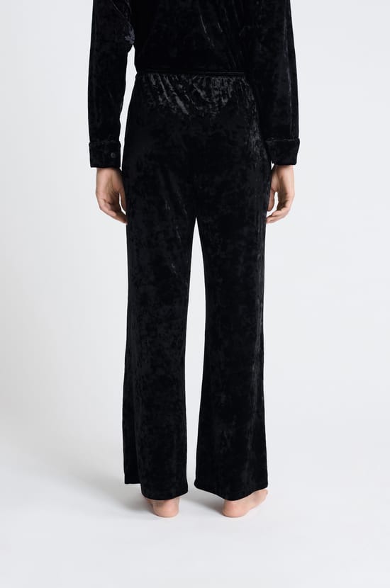 Pantalón de pijama de terciopelo;${refinementColor}