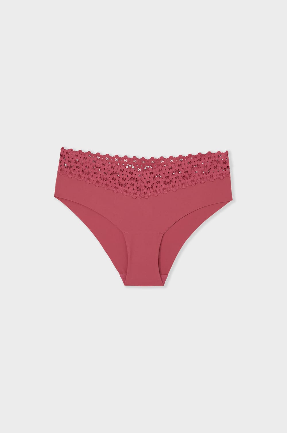 Hipster V-Form aus Mikrofaser und Spitze;${refinementColor}