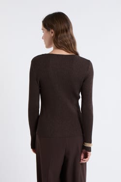 Cardigan irisé avec boutons dorés;${refinementColor}