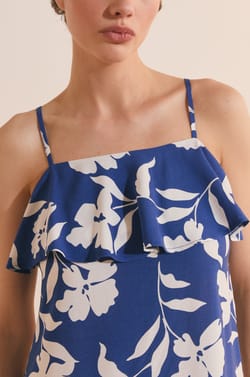 Robe courte &agrave; bretelles avec motifs;${refinementColor}