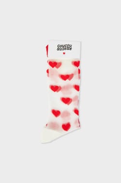 Chaussettes transparentes à motifs coeurs Coucou Suzette;${refinementColor}