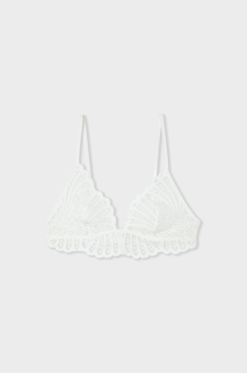 Soutien-gorge triangle en dentelle;${refinementColor}