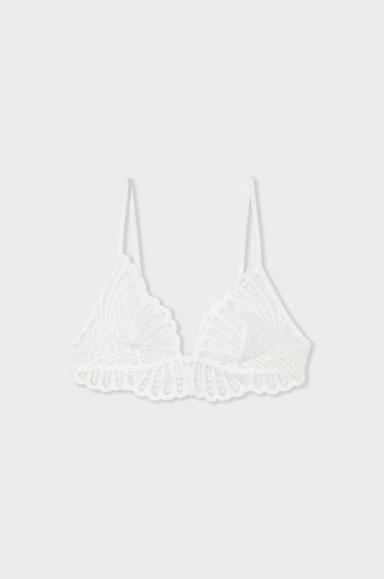 Soutien-gorge triangle en dentelle;${refinementColor}