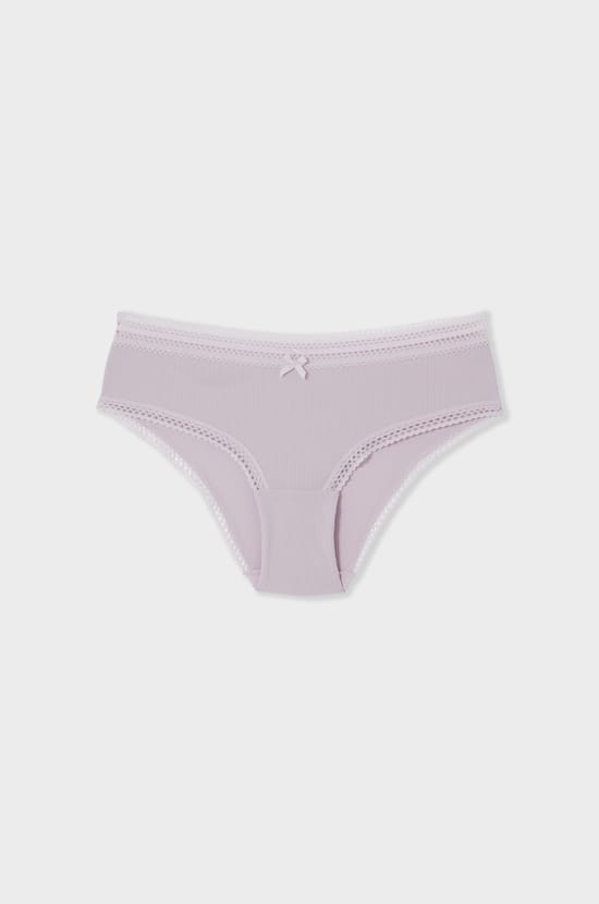 Shorty microfibre détails dentelle;${refinementColor}