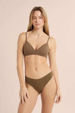 Soutien-gorge coques fines sans armatures en microfibre;${refinementColor}