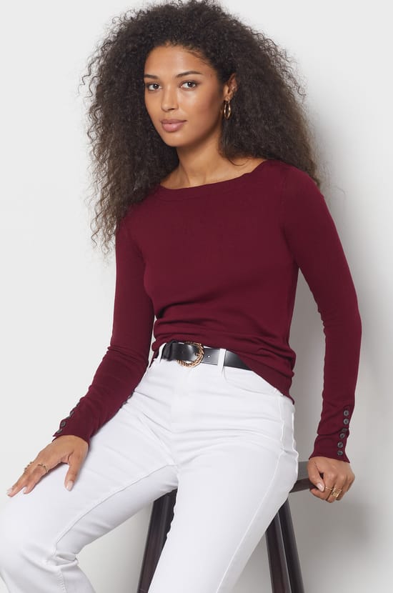 Boat Neck Sweater;${refinementColor}