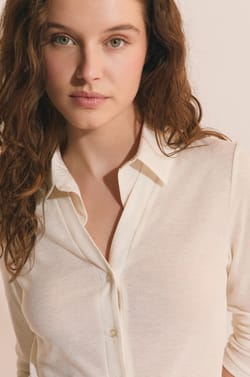 T-shirt manches longues col polo;${refinementColor}