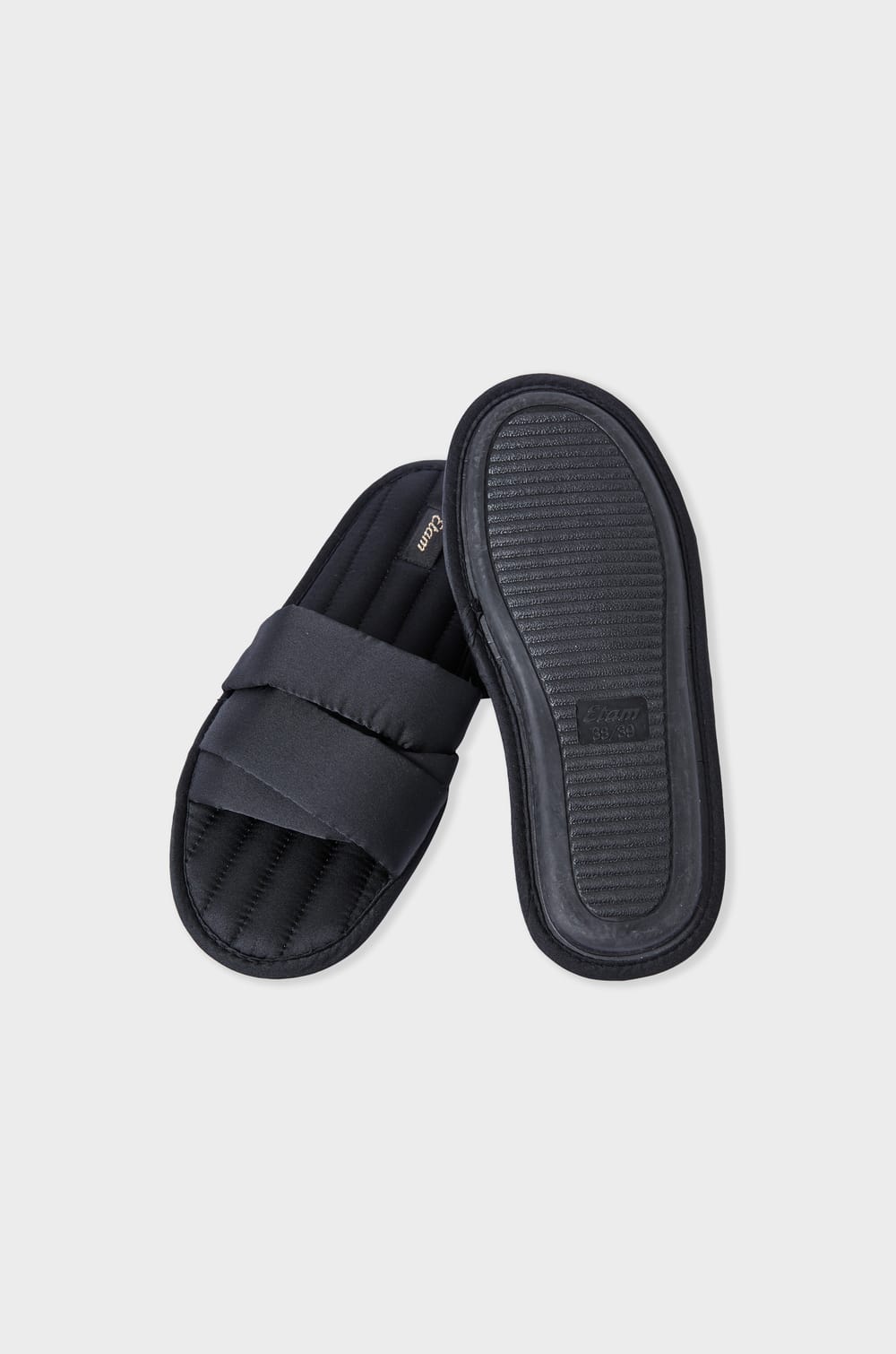 Satin flip-flop slippers;${refinementColor}