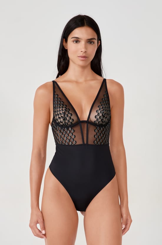 Bodysuit with embroidery;${refinementColor}