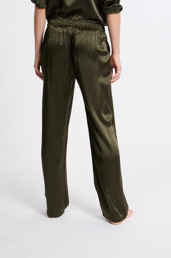 Pantalon de pyjama en soie;${refinementColor}