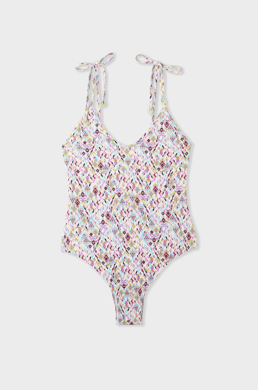 One-piece patterned swimsuit;${refinementColor}