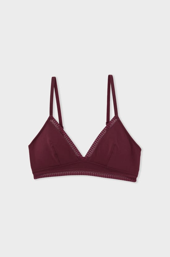 Wireless bra with lightly lined cups in cotton;${refinementColor}