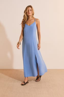 Long halter neck dress;${refinementColor}