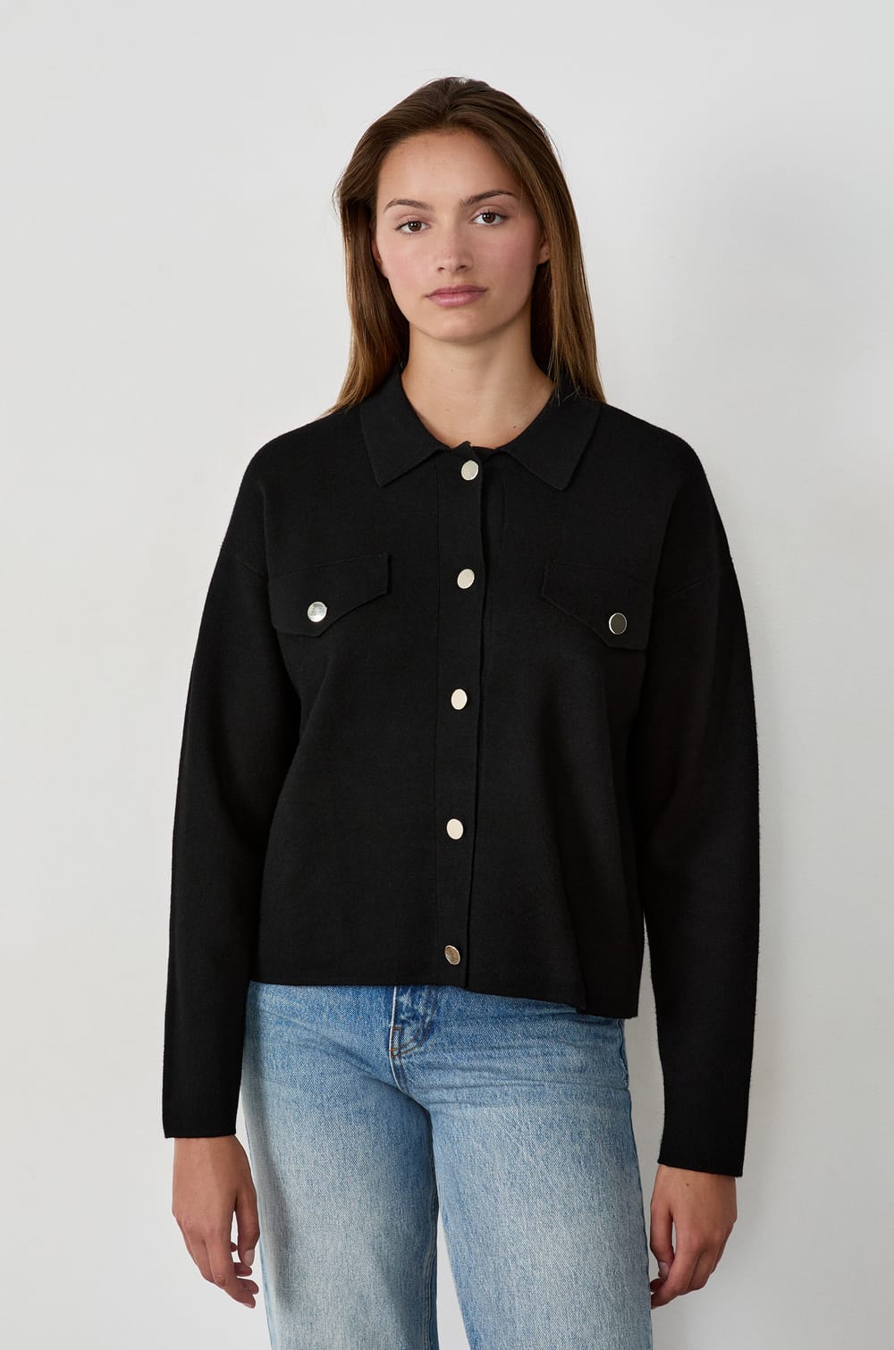 Buttoned Cardigan;${refinementColor}