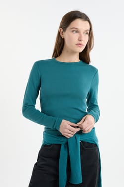 T-shirt &agrave; manches longues en coton;${refinementColor}