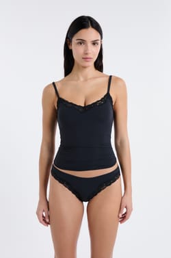 Microfibre and Lace Tanga;${refinementColor}