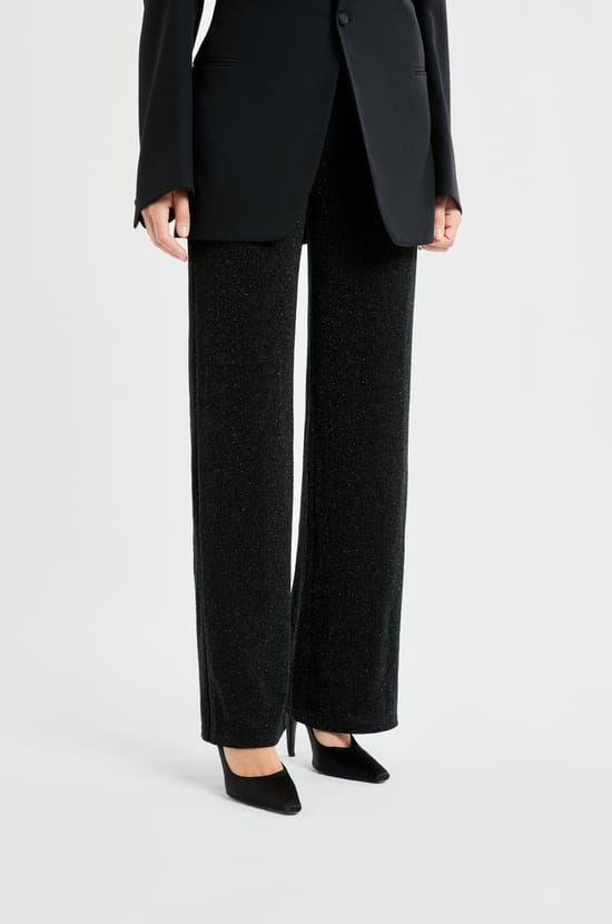 Leggings anchos tejidos brillantes;${refinementColor}