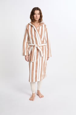 Peignoir mi-long à rayures;${refinementColor}