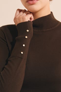 Pull en maille fine &agrave; manches mi-longues;${refinementColor}