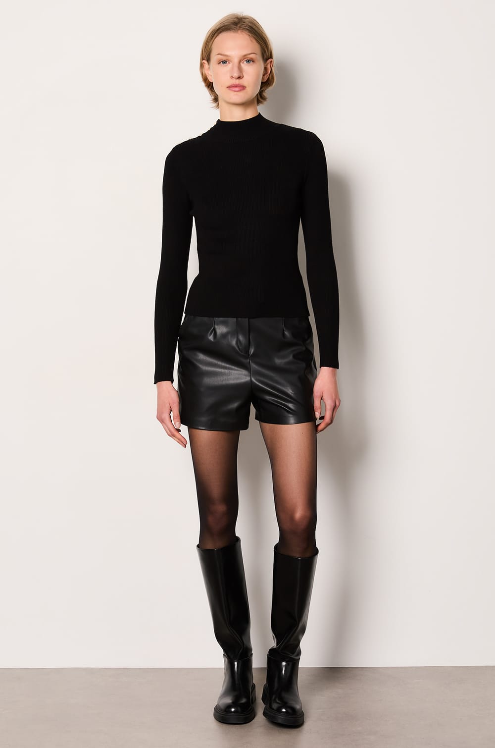 Ribbed Sweater with Button Details;${refinementColor}