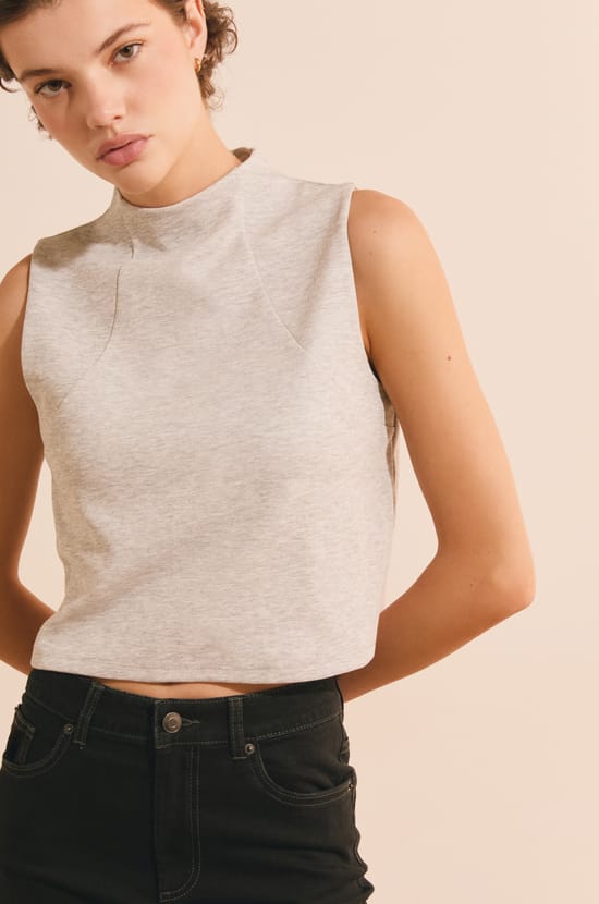 Top manches courtes avec coton;${refinementColor}