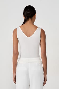 Tank Top with Cashmere in Thermal Knit;${refinementColor}