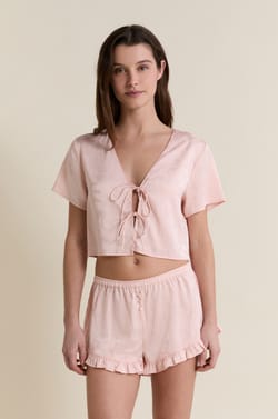 Satijnen pyjamashort;${refinementColor}