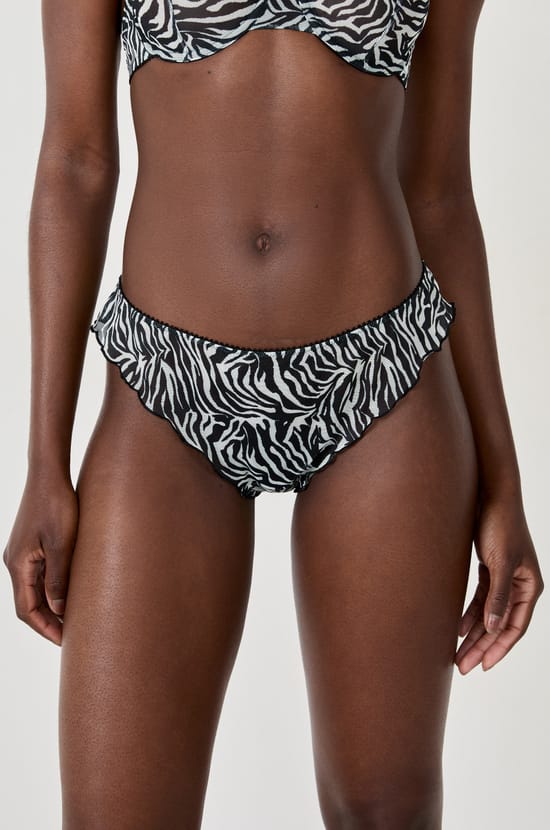 Zebra tulle tanga;${refinementColor}