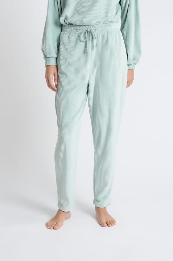 Pantalon de pyjama en velours;${refinementColor}