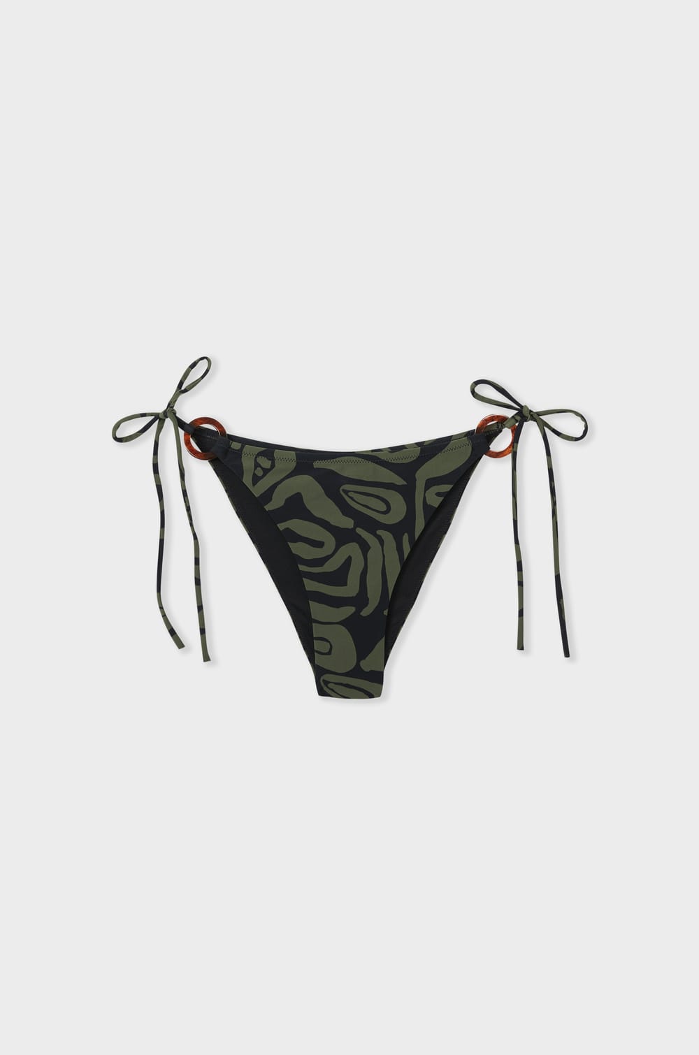 Culotte de bikini ficelle bas de maillot &agrave; nouer &agrave; motif;${refinementColor}