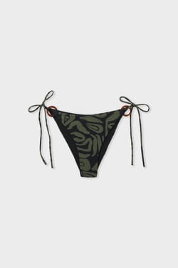 Culotte de bikini ficelle bas de maillot &agrave; nouer &agrave; motif;${refinementColor}