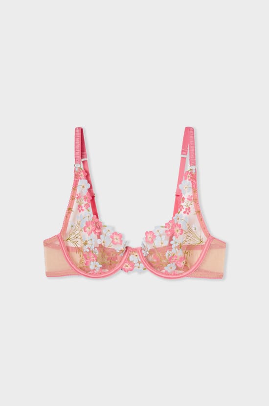 Embroidered Classic Bra;${refinementColor}