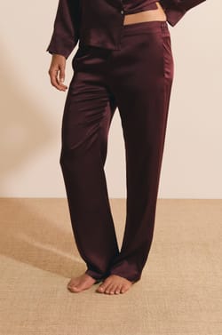 Pantalon de pyjama en soie;${refinementColor}