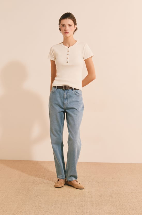 T-shirt manches courtes en coton;${refinementColor}
