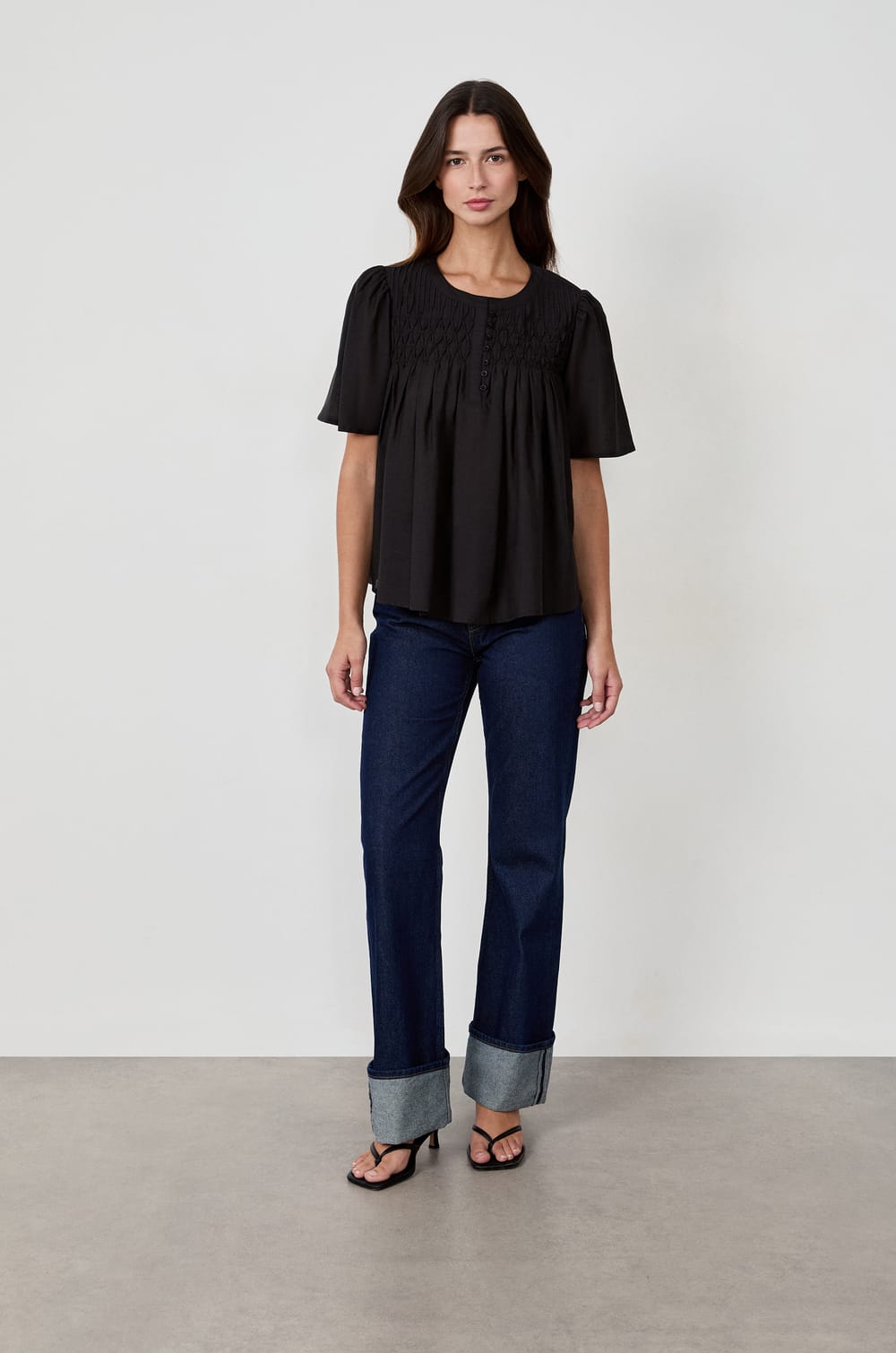 Blusa manga corta;${refinementColor}