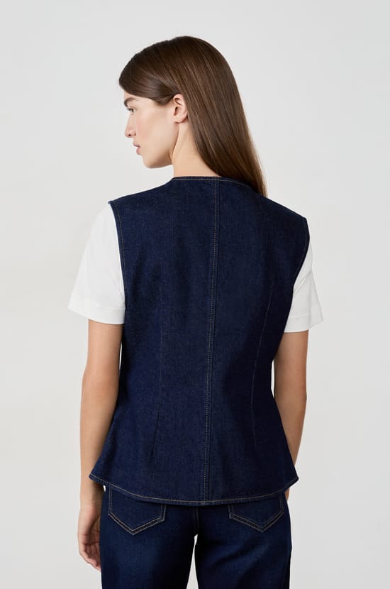 Sleeveless Button Cardigan;${refinementColor}