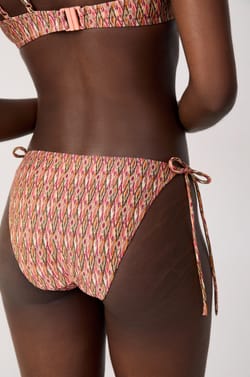 String tie bikini bottom with pattern;${refinementColor}