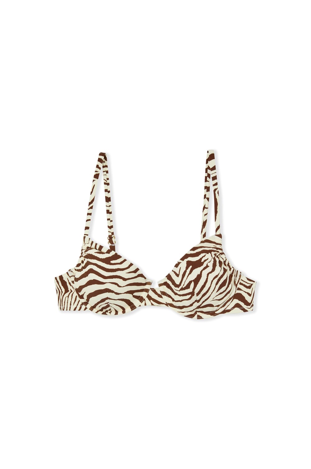 Zebra Print Bikini Top;${refinementColor}