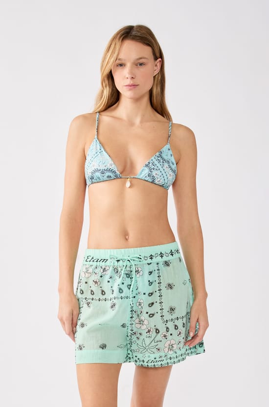 Bedruckte Baumwoll-Shorts;${refinementColor}