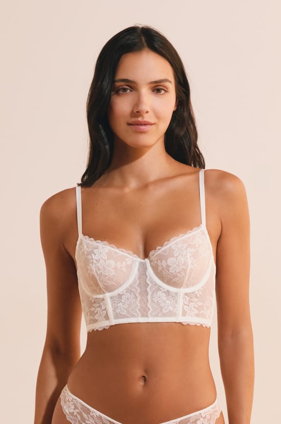 Soutien-gorge bustier avec broderie;${refinementColor}